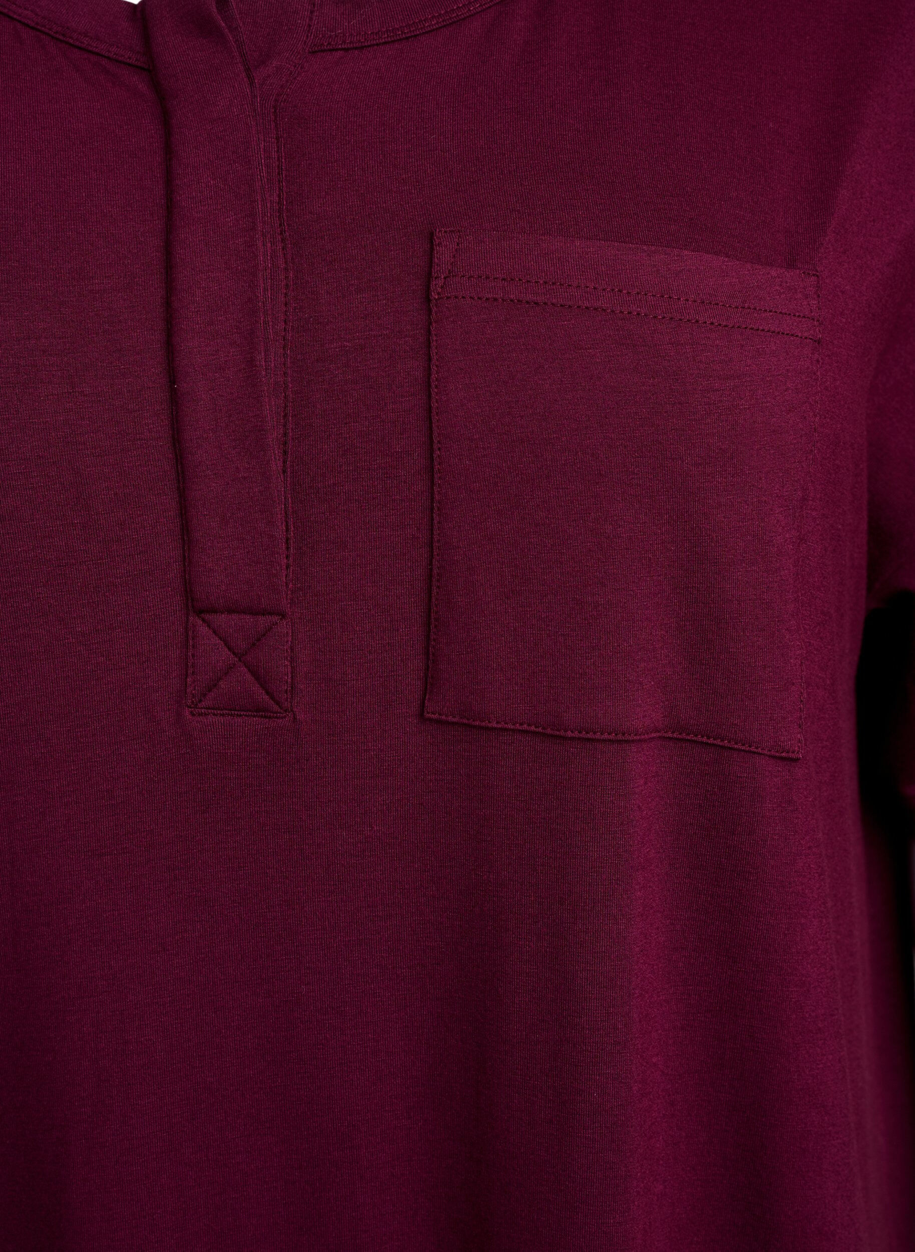 Zizzi Koszula nocna z kr&oacute;tkim rekawem z wiskozy, Fig, Packshot image number 2