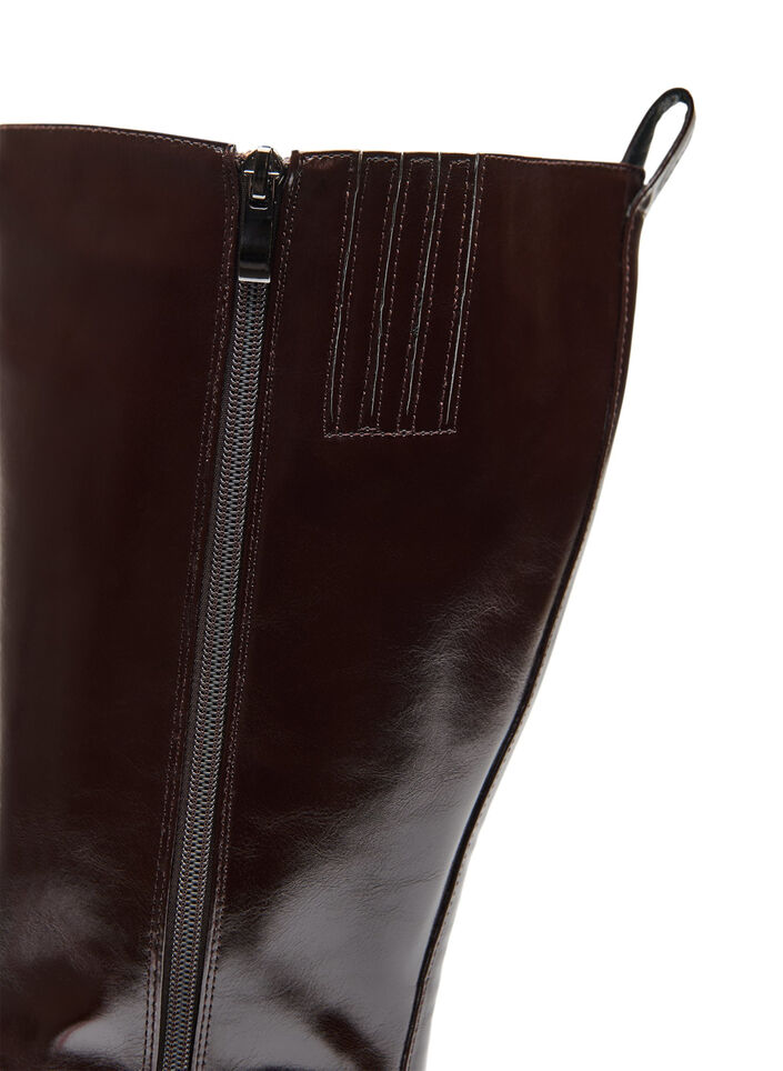Wysokie buty o lekko spekanej strukturze, Brązowy, Packshot