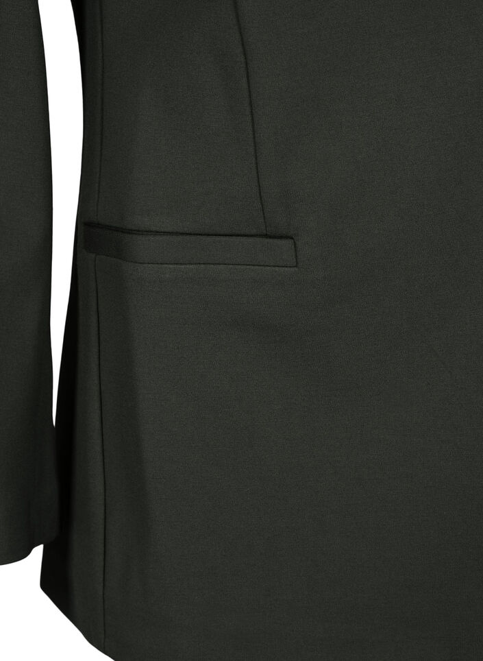 Prosta marynarka z zapieciem na guziki, Zielony, Packshot image number 3