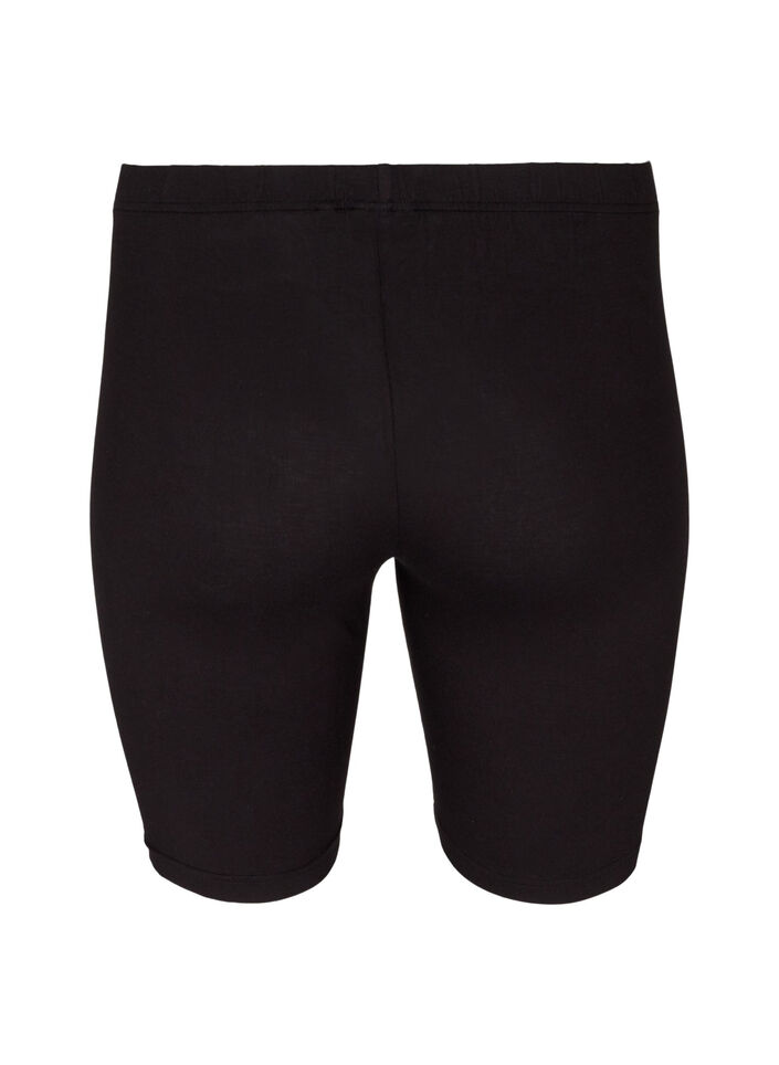 Jednokolorowe szorty rowerowe typu basic, Czarne, Packshot image number 1