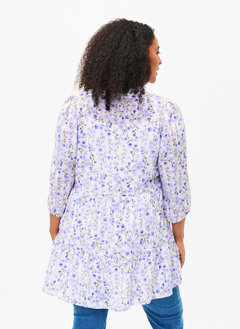 Tunika z rekawem 3/4 i nadrukiem w kwiaty, Sand Verbena AOP, Model image number 1