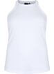 Prazkowany bawelniany tank top, Bright White, Packshot image number 0