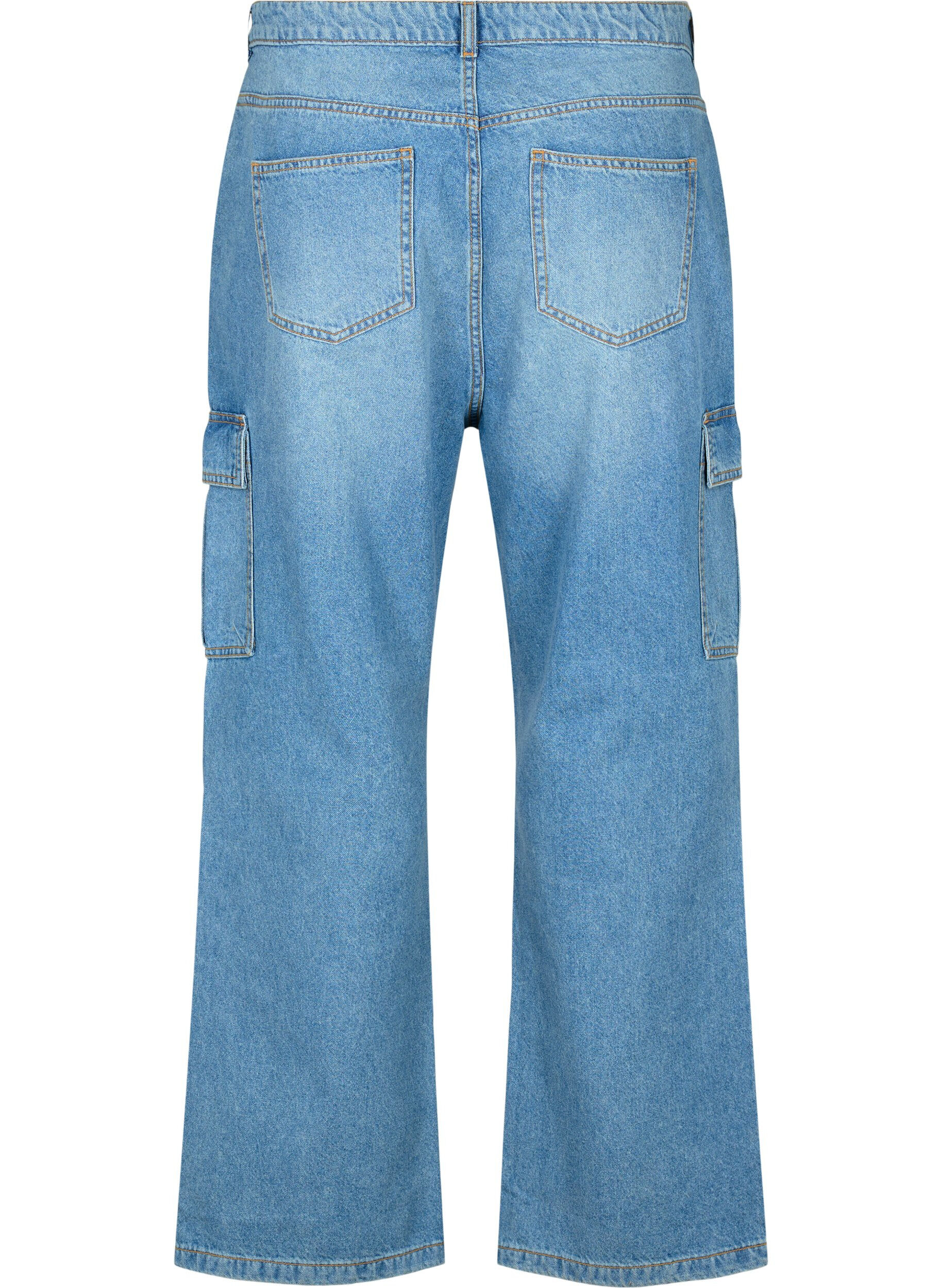 Zizzi Luzne jeansy z kieszeniami cargo, Light blue, Packshot image number 1