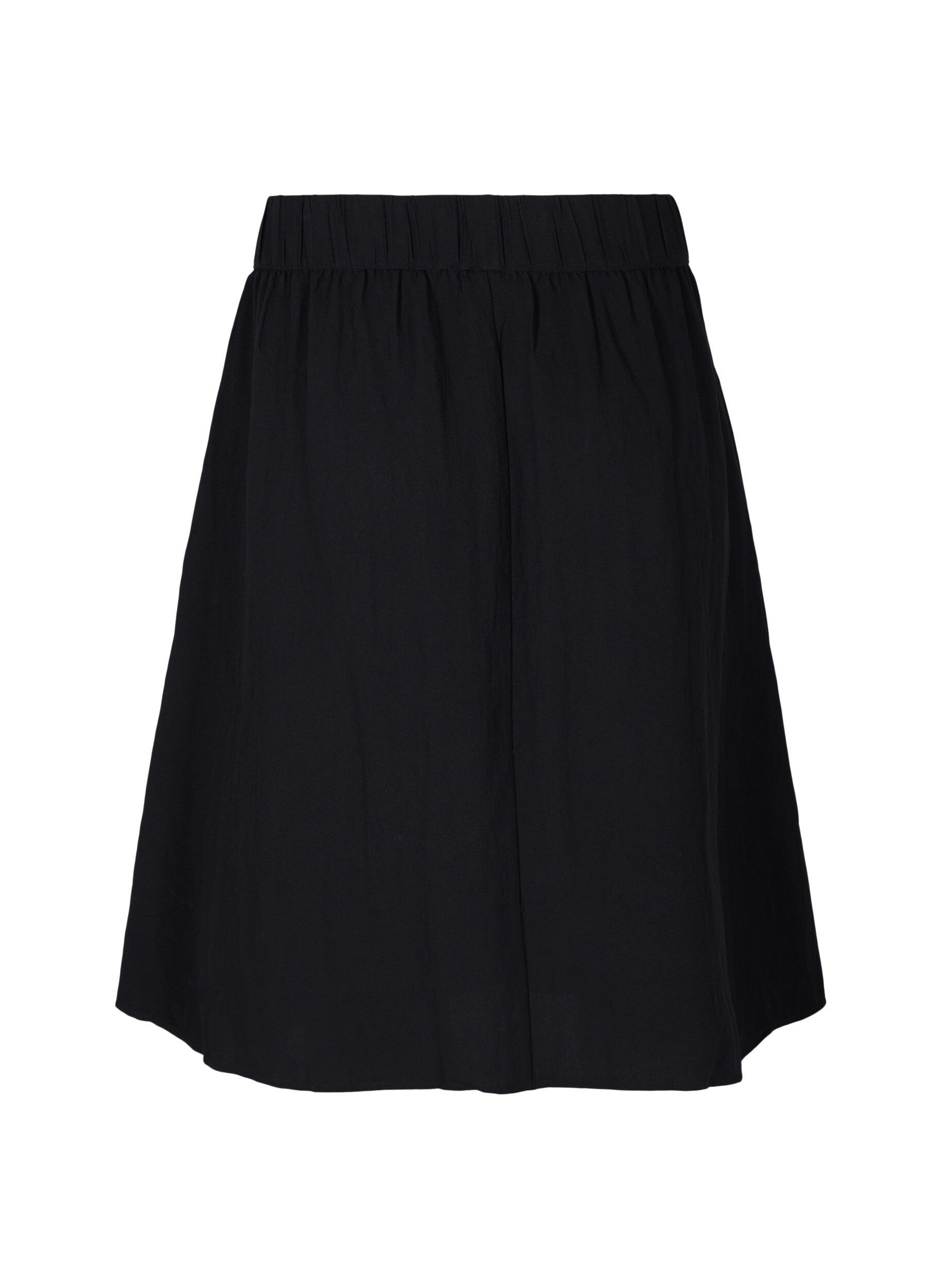 Zizzi Loose viscose skirt, Black, Packshot image number 1