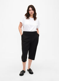 Maddison luzne spodnie 3/4 z kieszeniami, Black, Model