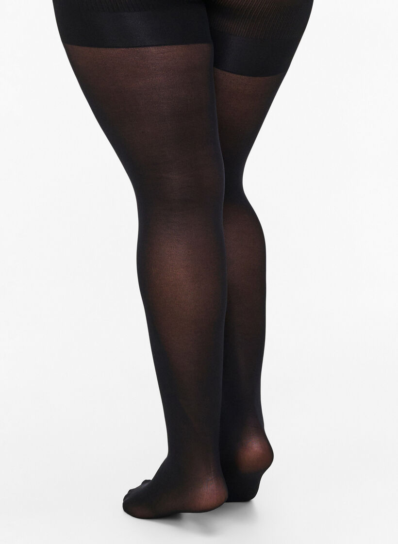Rajstopy 40 den z efektem push-up, Czarne, Model image number 1