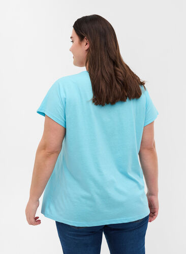 Koszulka z mieszanki bawelny, Blue Topaz, Model image number 1