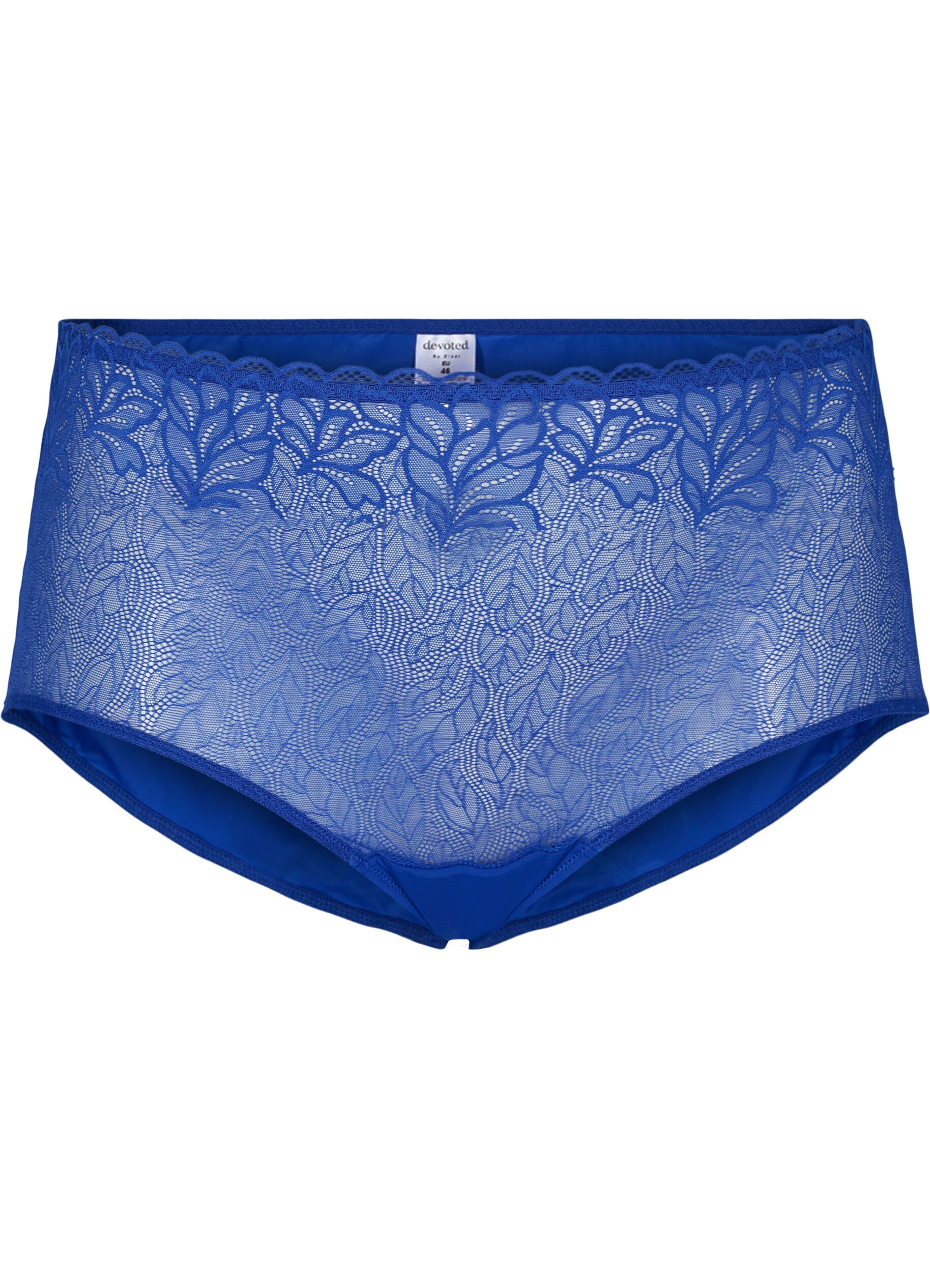 Zizzi Panty with lace and extra high waist, Surf the web, Packshot image number 0