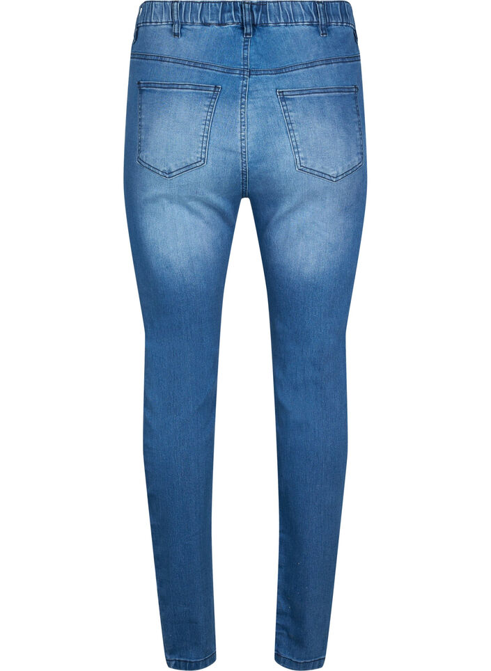 Jeggings with rip, Dark blue, Packshot image number 1