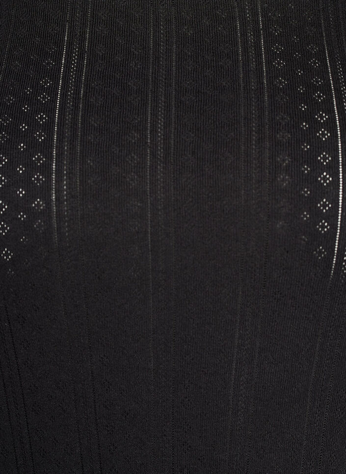 Koszulka bawelniana z haftem oczka, Czarne, Packshot image number 2