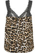 Top z wiskozy z koronka, Leopard, Packshot image number 1