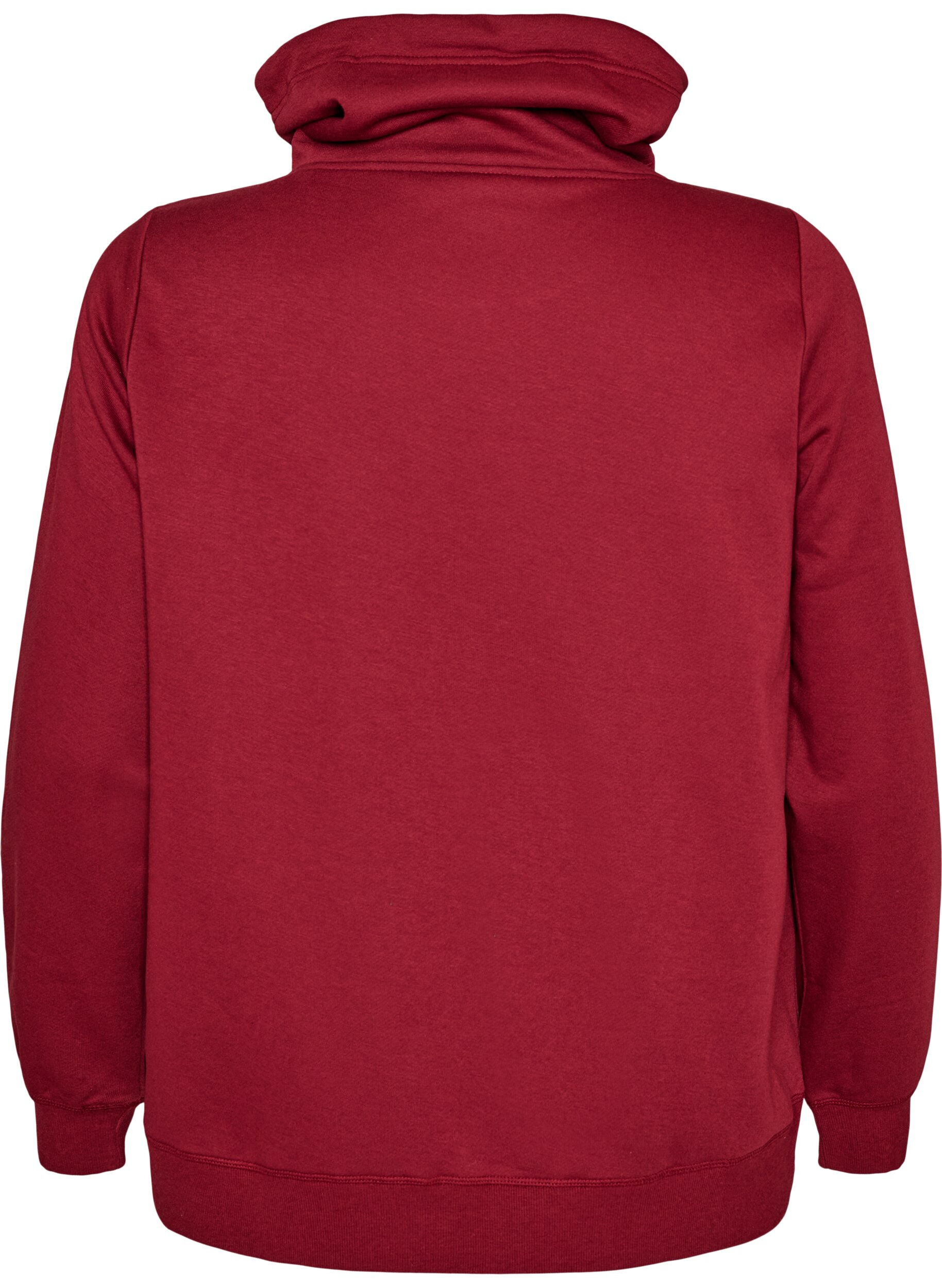 ZizziBluza z wysokim kolnierzem i kieszeniami, Czerwony, Packshot image number 1