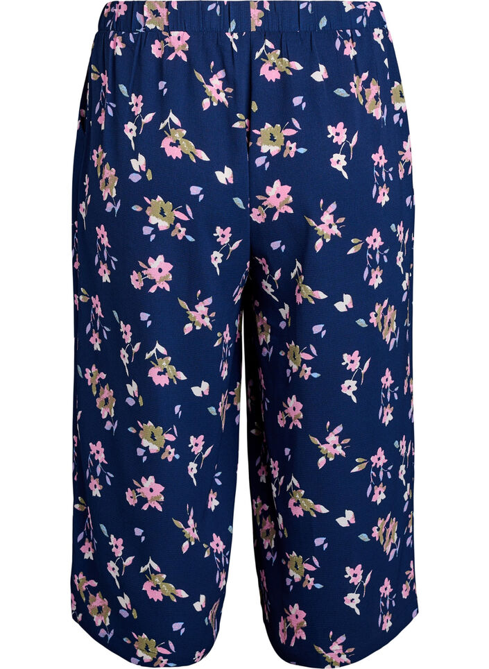 Spodnie culotte z nadrukiem, Niebieskie, Packshot image number 1