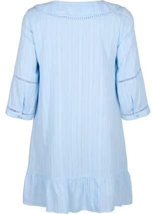 Bawelniano-wiskozowa sukienka z rekawami 3/4, Chambray Blue, Packshot image number 1