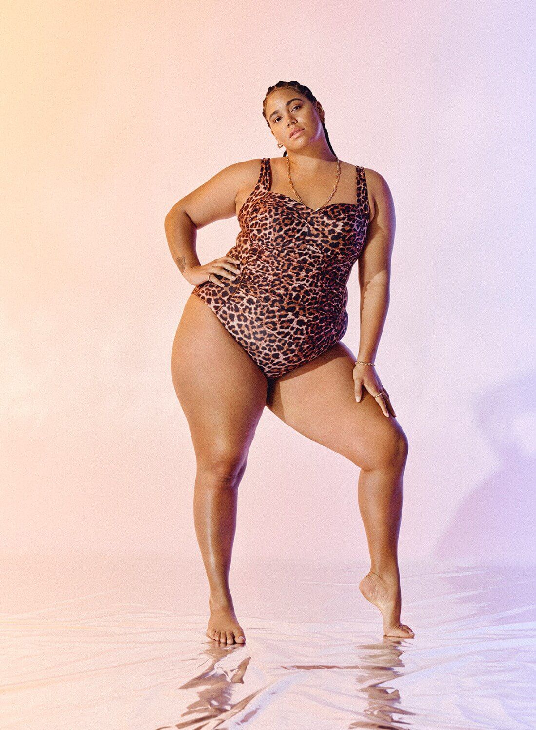 Zizzi Str&oacute;j kąpielowy w panterkę, , Model