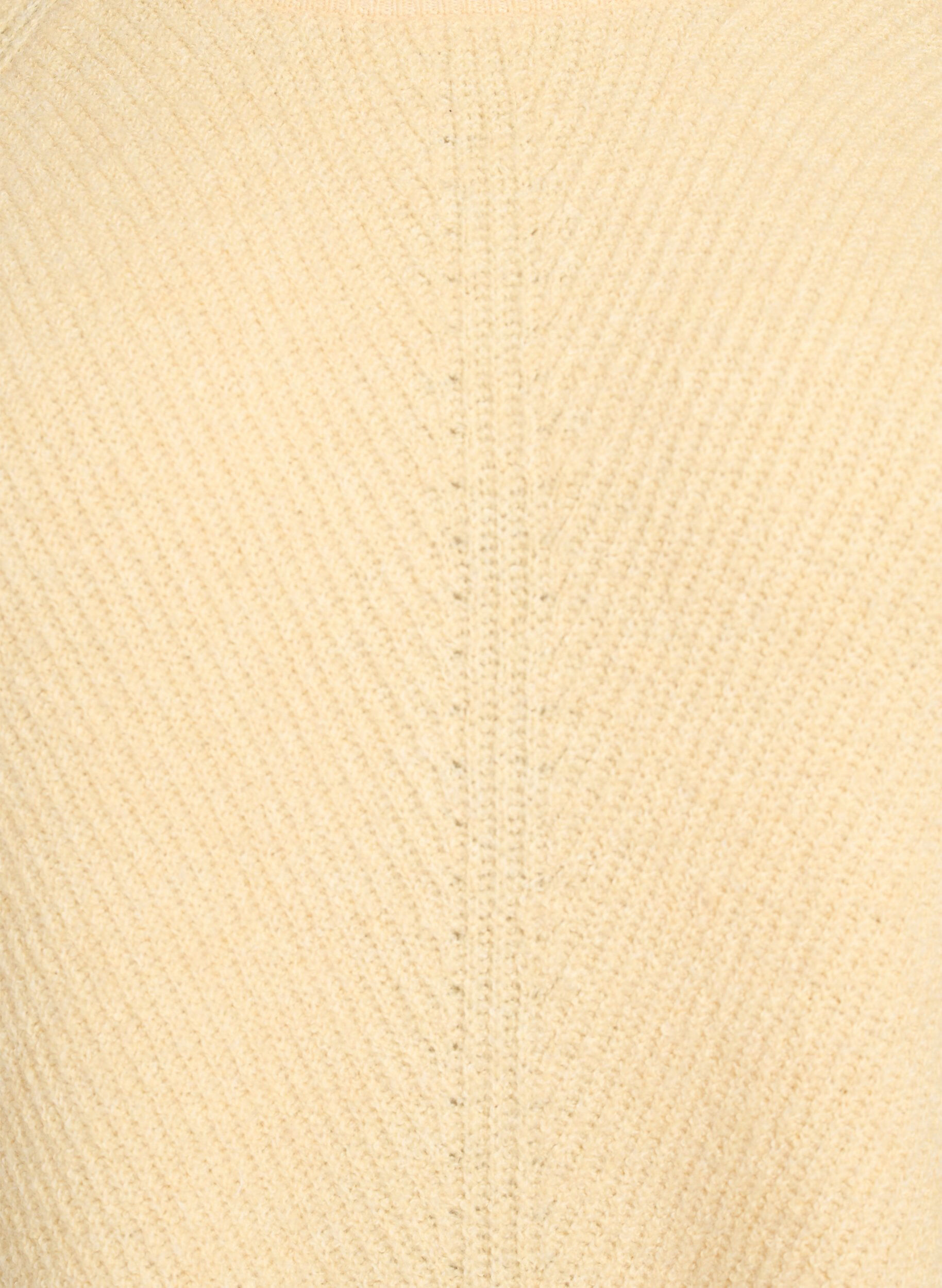 Zizzi Sweter z dzianiny z ukosnym wzorem i rekawami raglanowymi, Ż&oacute;łty, Packshot image number 2