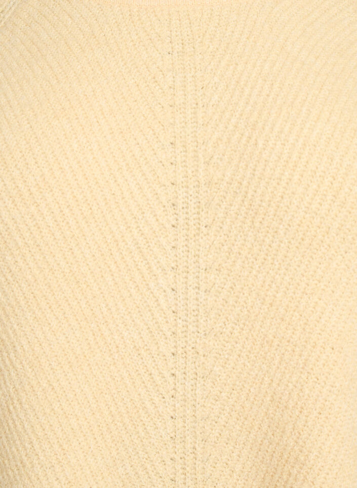 Sweter z dzianiny z ukosnym wzorem i rekawami raglanowymi, Ż&oacute;łty, Packshot image number 2