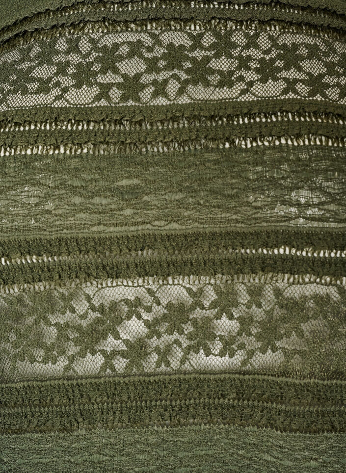 Koronkowa bluzka z dlugim rekawem, Zielony, Packshot image number 2