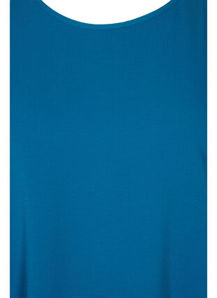 Bluzka z krótkim rekawem i okraglym dekoltem, Moroccan Blue, Packshot image number 2