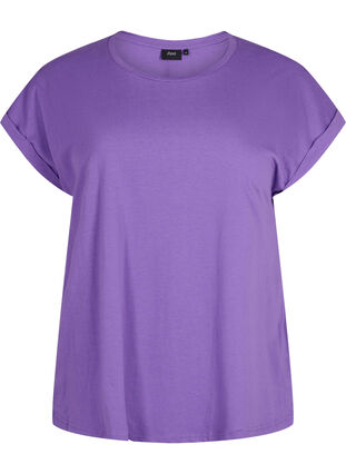 Koszulka z krótkimi rekawami wykonana z mieszanki bawelny, Deep Lavender, Packshot image number 0
