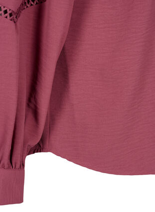 Bluzka koszulowa z szydelkowymi detalami, Dry Rose, Packshot image number 3