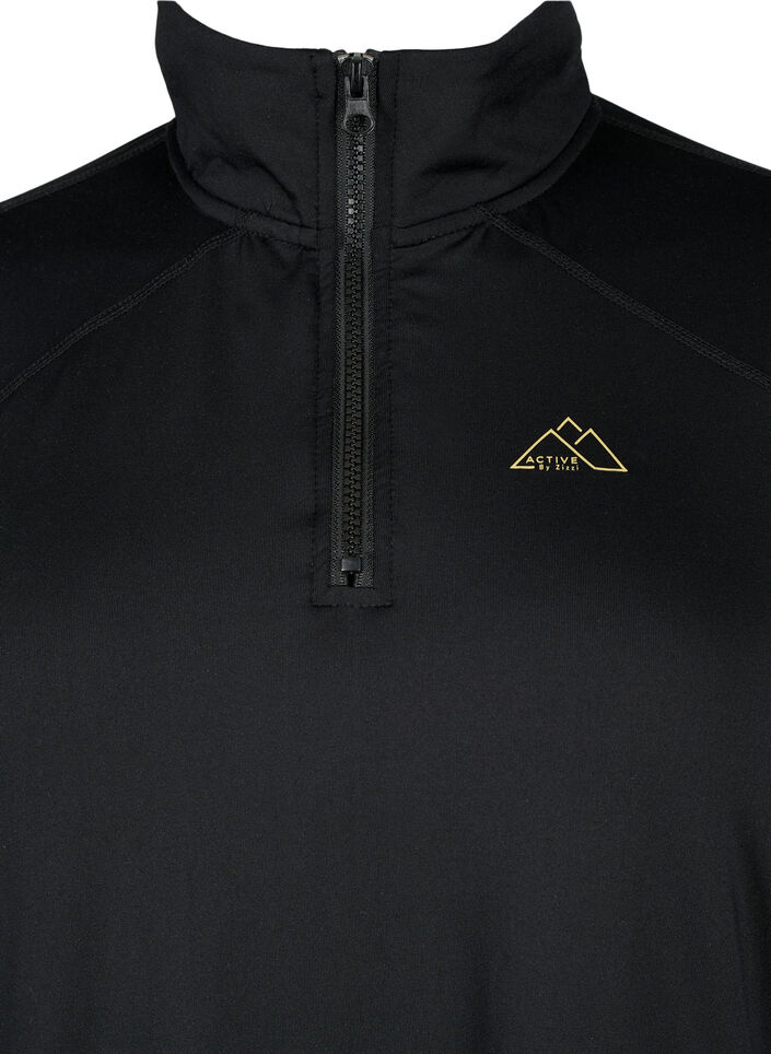 Bluza podstawowa z kieszeniami i siateczka, Black, Packshot image number 2