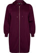 Dluga bluza z kapturem, zamkiem blyskawicznym i kieszeniami, Fioletowy, Packshot image number 0