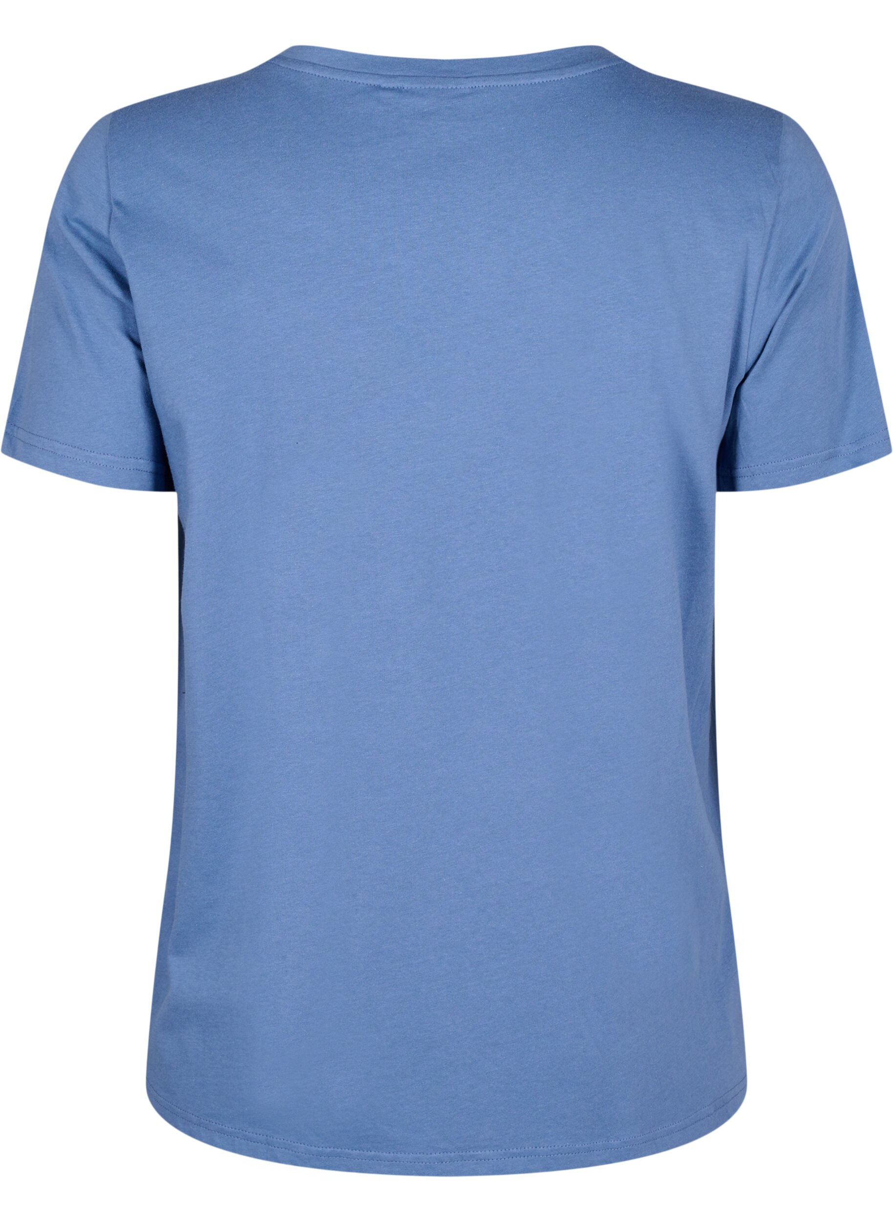 Zizzi T-shirt z motywem tekstowym, Moonlight B. W.Navy, Packshot image number 1