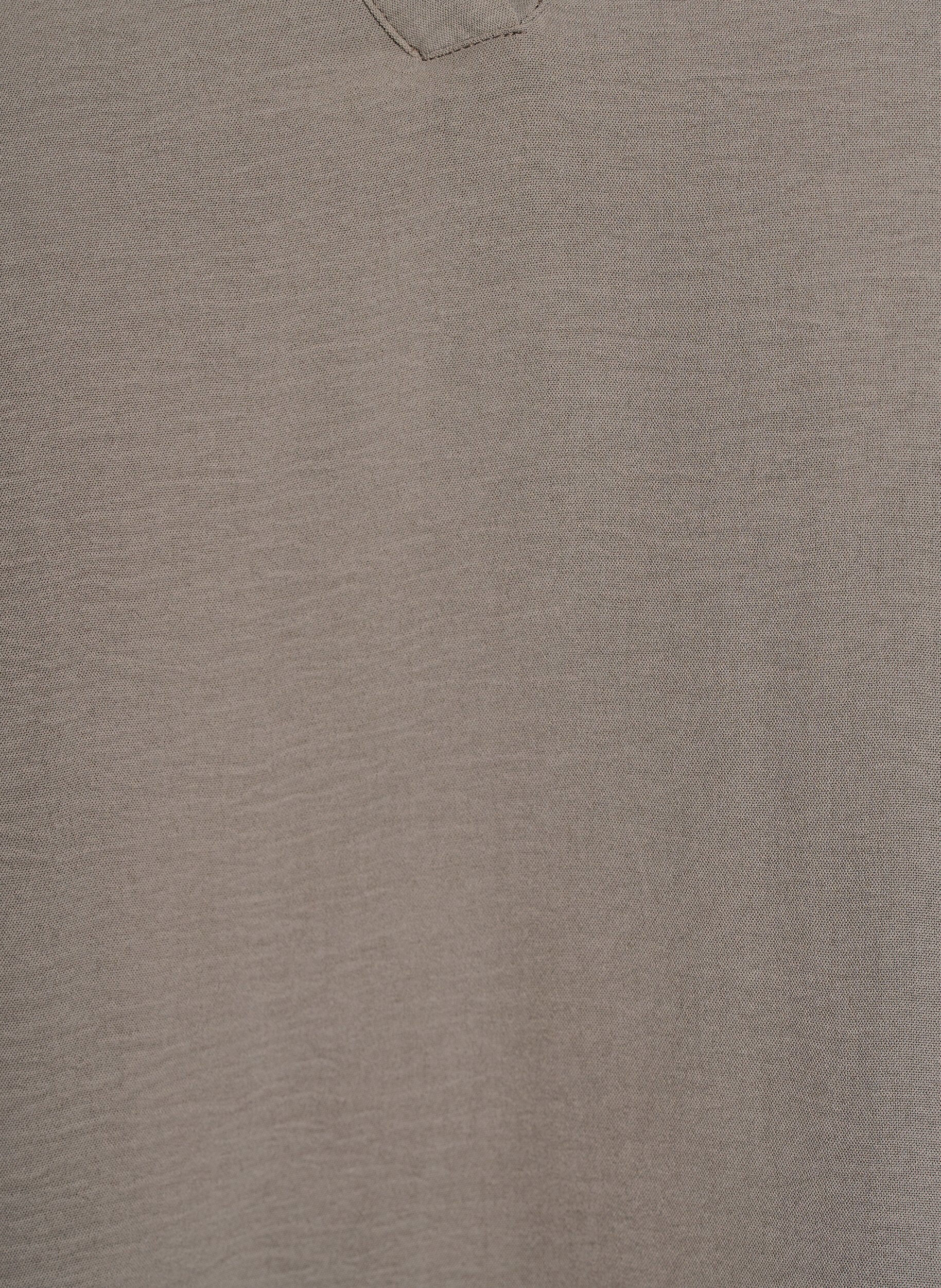 Zizzi Bluzka z bufiastymi mankietami i dekoltem w ksztalcie litery V, Beżowy, Packshot image number 2