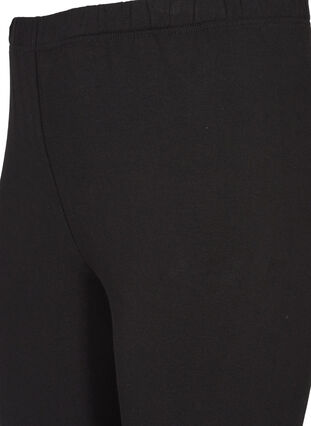 Bawelniane legginsy z podszewka, Black, Packshot image number 3