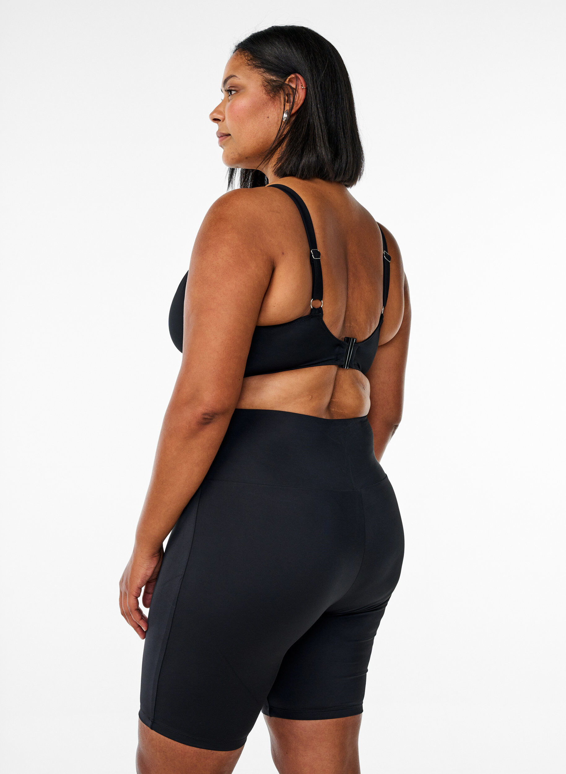 Zizzi Dlugie szorty kapielowe, Czarne, Model image number 1