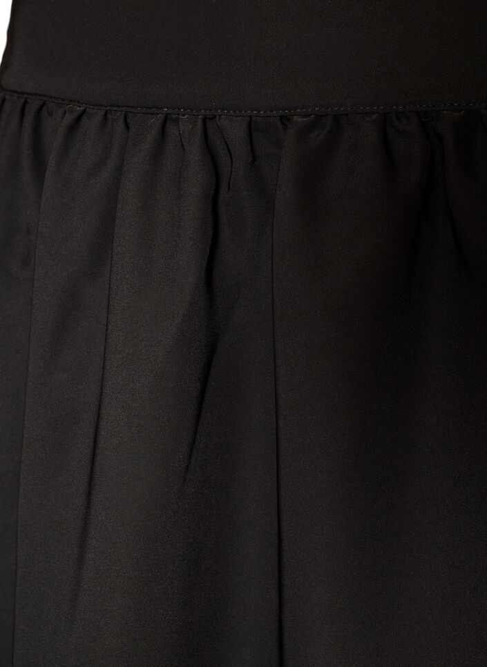 Trapezowa sp&oacute;dnica maxi z kieszeniami, Czarne, Packshot image number 2