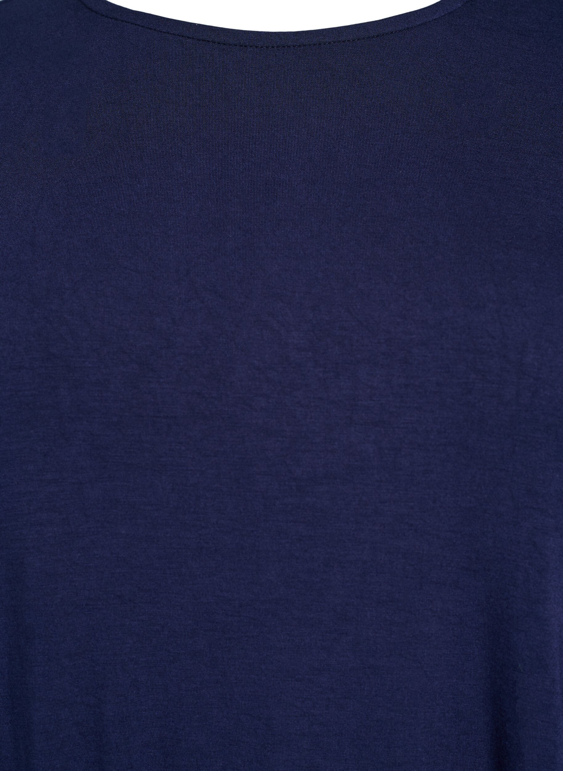 Zizzi Bluzka w jednolitym kolorze z dlugim rekawem, Niebieskie, Packshot image number 2