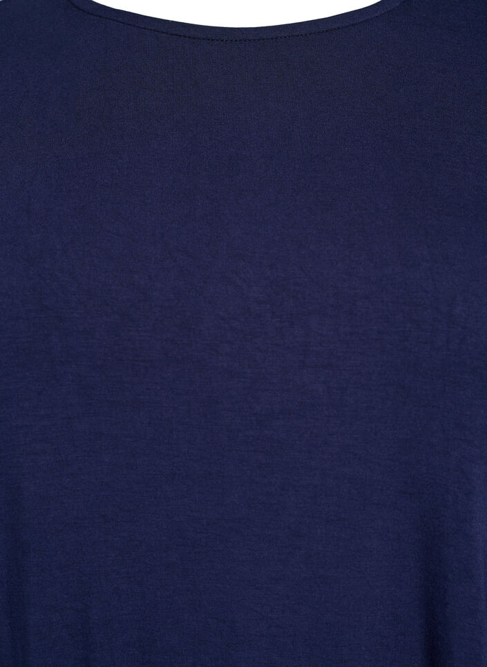 Bluzka w jednolitym kolorze z dlugim rekawem, Niebieskie, Packshot image number 2