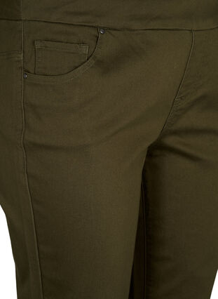 Dopasowane spodnie capri z mieszanki bawelny, Ivy Green, Packshot image number 2