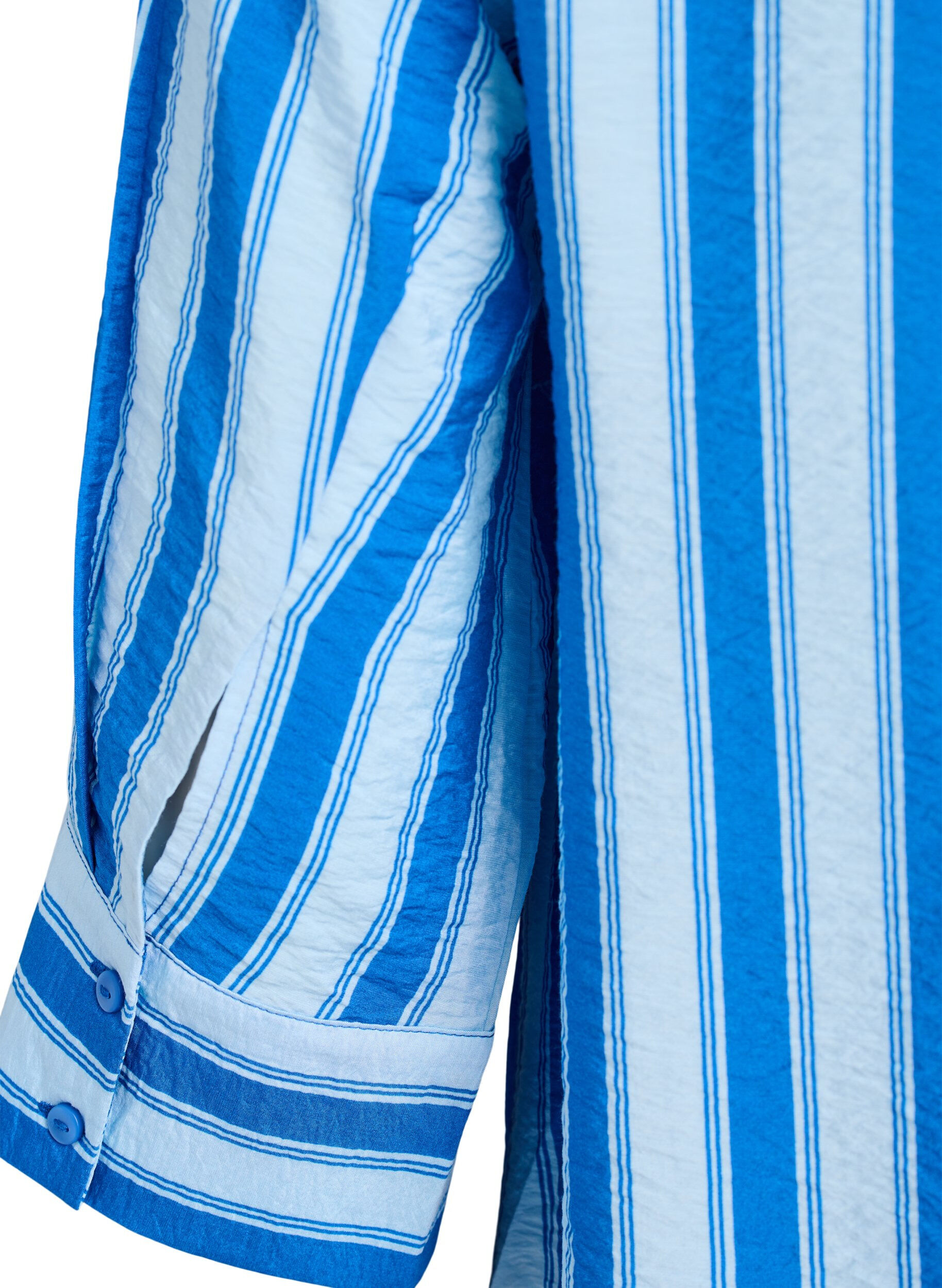 Zizzi Kr&oacute;tka sukienka z kolnierzykiem i kieszenia na piersi, Niebieskie, Packshot image number 3