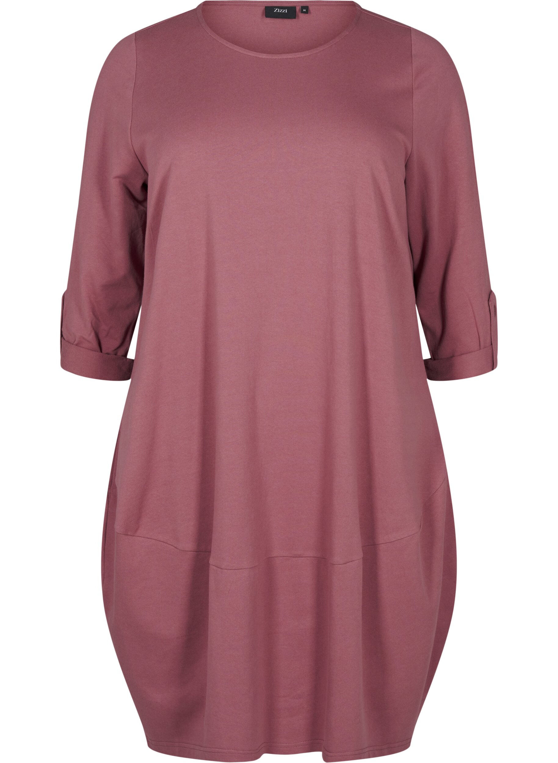 Zizzi Bawelniana sukienka balonowa z kieszeniami, R&oacute;żowy, Packshot image number 0