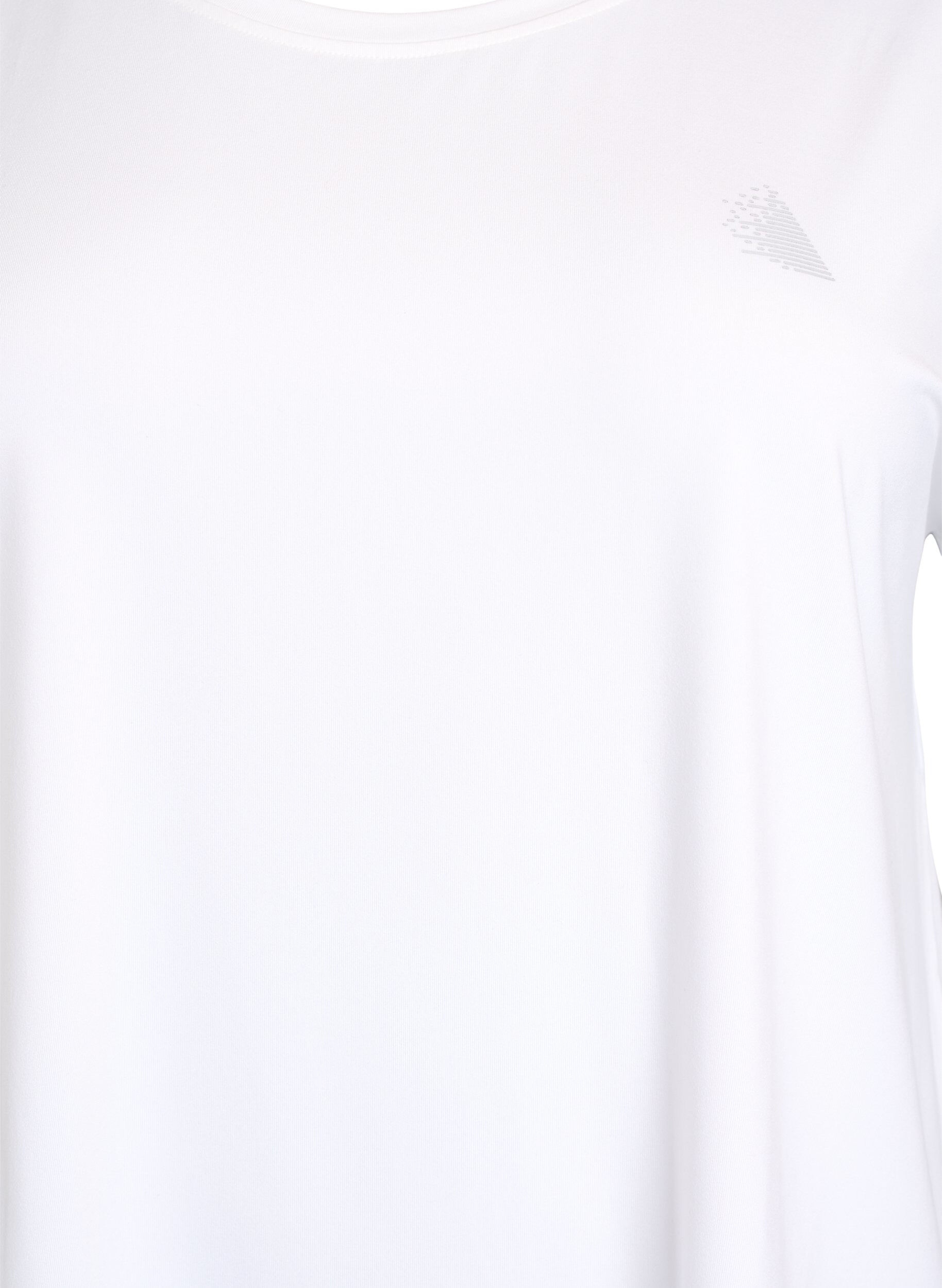 Zizzi Jednokolorowa koszulka treningowa, Biały, Packshot image number 2