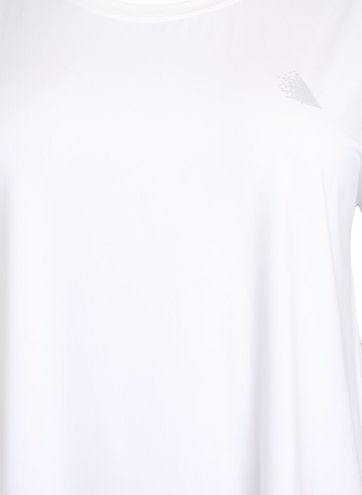 Jednokolorowa koszulka treningowa, Biały, Packshot image number 2