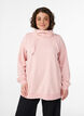 Bluza z wysokim kolnierzem i kieszeniami, R&oacute;żowy, Model image number 0