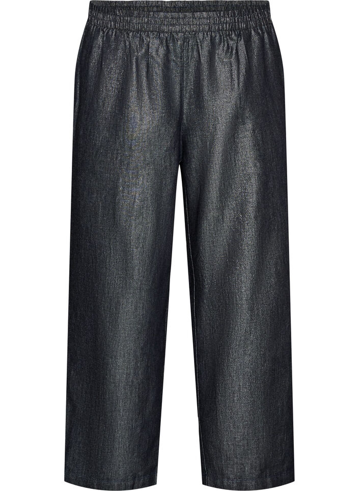 Jeansy proste z nitka brokatowa, Szary, Packshot image number 0