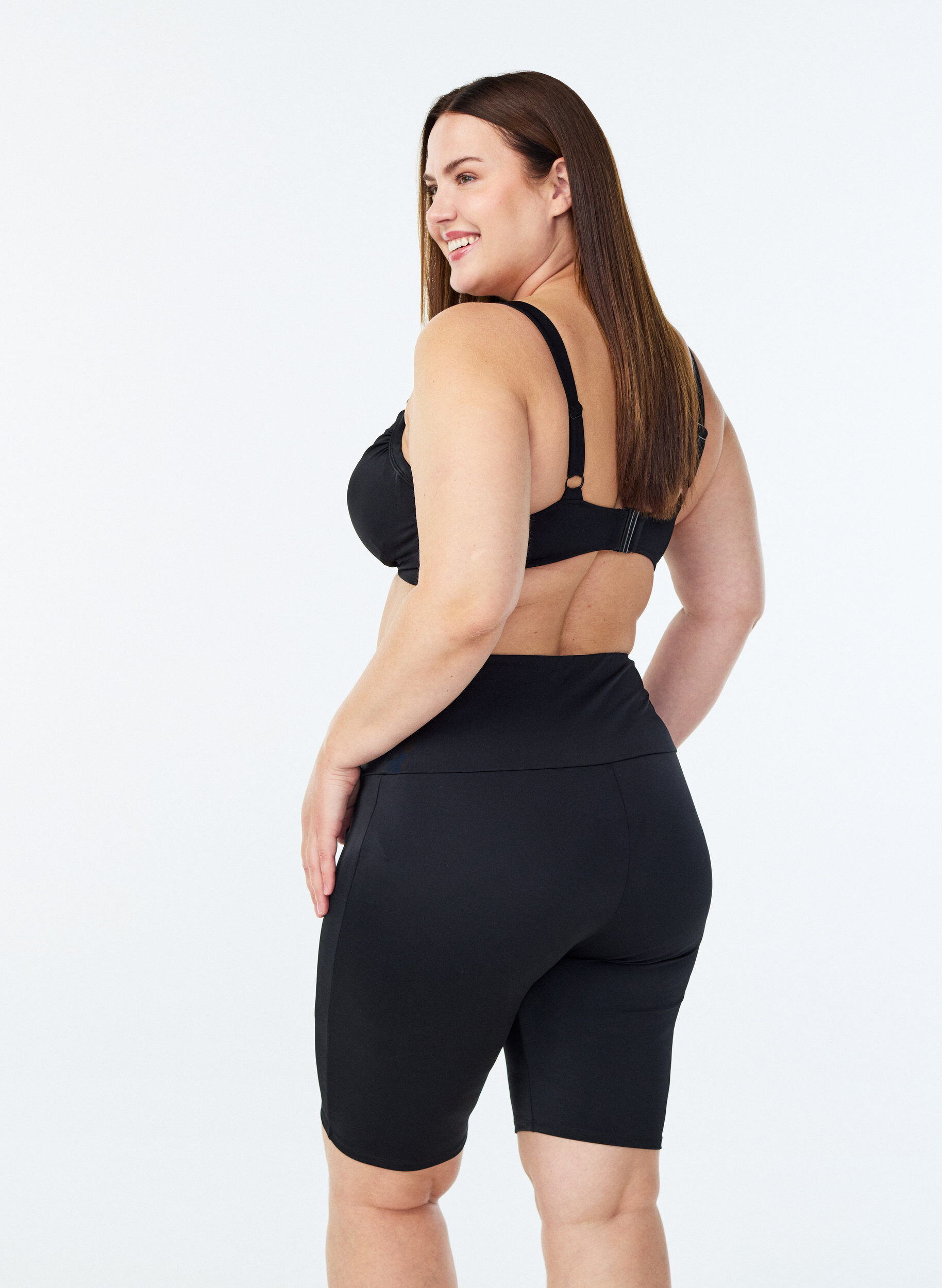 Zizzi Dlugie szorty kapielowe, Czarne, Model image number 2