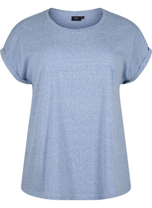Melanzowa koszulka z krótkim rekawem, Moonlight Blue Mel. , Packshot image number 0