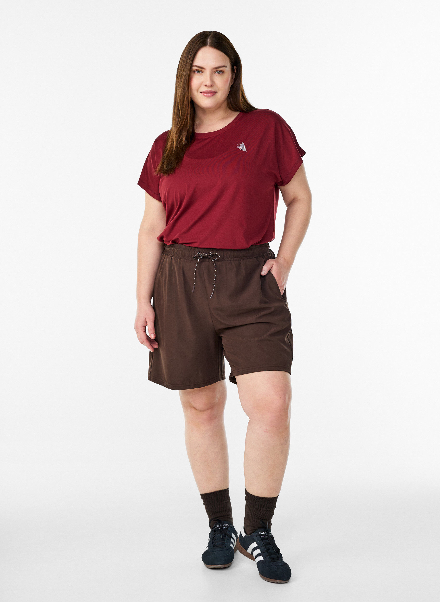 ZizziKoszulka treningowa w jednolitym kolorze, Czerwony, Model image number 1