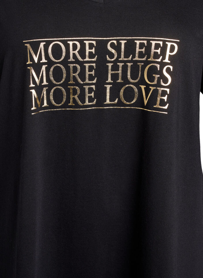 Koszula nocna z bawelny organicznej z dekoltem w szpic, , Packshot image number 2