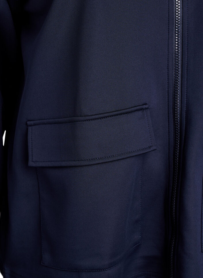 Kurtka dresowa z paskami i kieszeniami, Niebieskie, Packshot image number 3