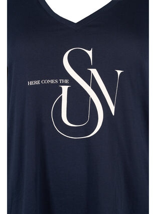 Bawelniana koszulka z nadrukiem, Navy Blazer SUN, Packshot image number 2