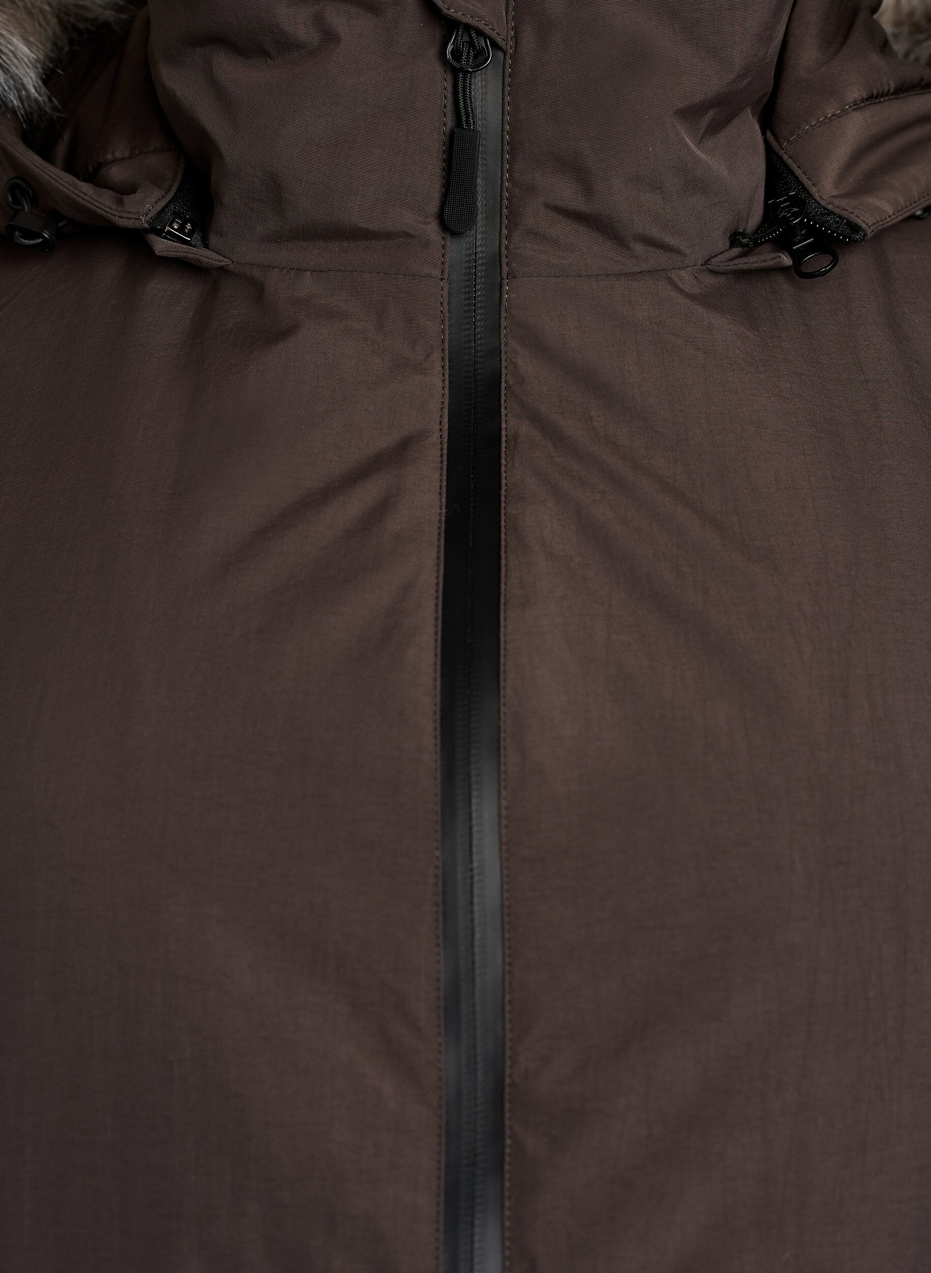 ZizziNieprzemakalna parka z kapturem, Brązowy, Packshot image number 2