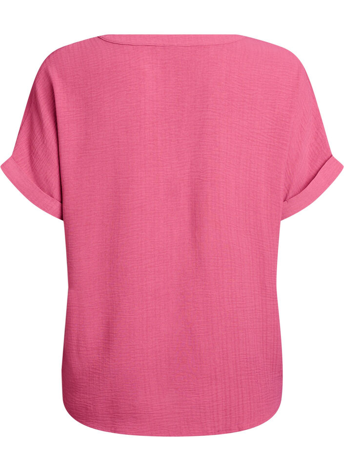 Luzna bluzka z kr&oacute;tkim rekawem, Czerwony, Packshot image number 1