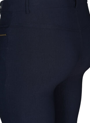 Dopasowane spodnie capri z mieszanki wiskozy, Night Sky, Packshot image number 3